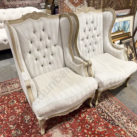 Pair of French Style Bergeres