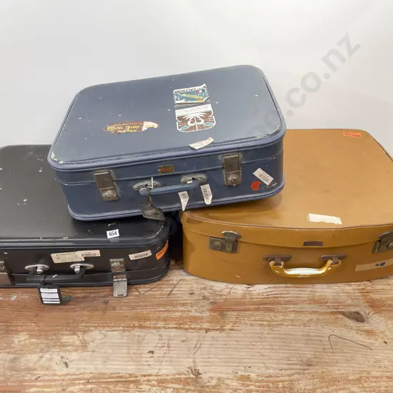 Three Assorted Vintage Suitcases