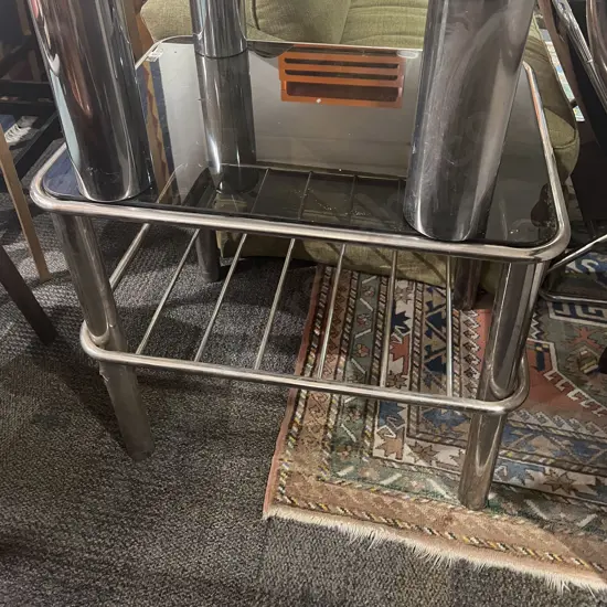 Chrome & Glass Top Coffee Table