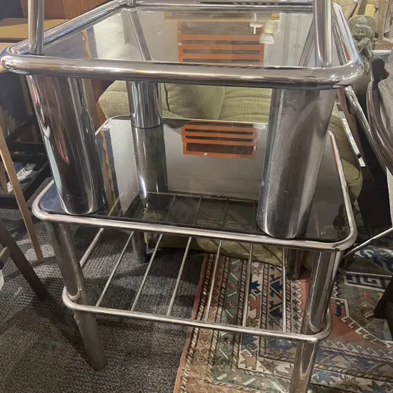 Chrome & Glass Top Coffee Table