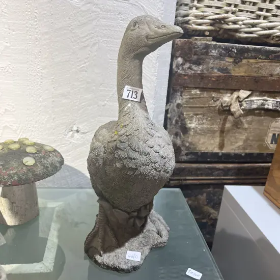 Outdoor Concrete Duck Ornament