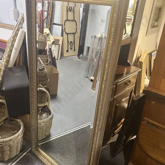 Gilt Framed Bevell Edged Wall Mirror