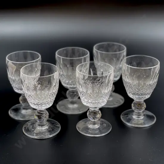 Six Waterford Crystal Port Glasses