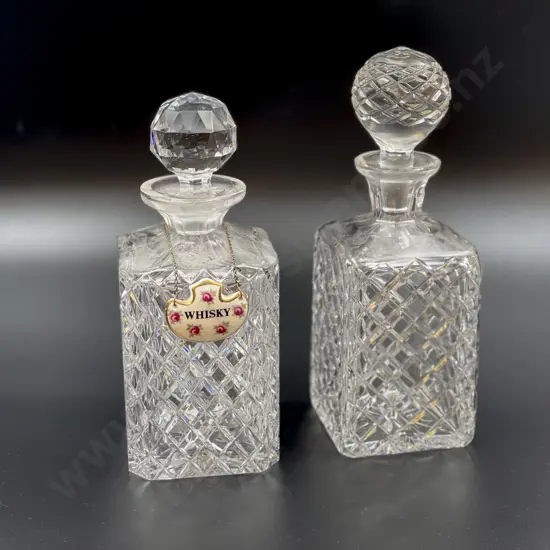 Two Crystal Decanters