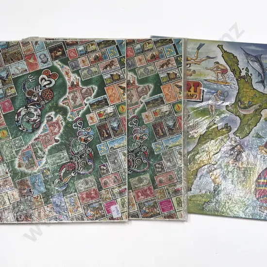 Two Vintage NZ Stamp Jig-Saw Puzzles