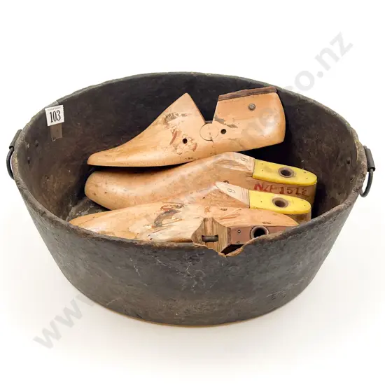 Two Pairs of Vintage Wooden Shoe Lasts & Other