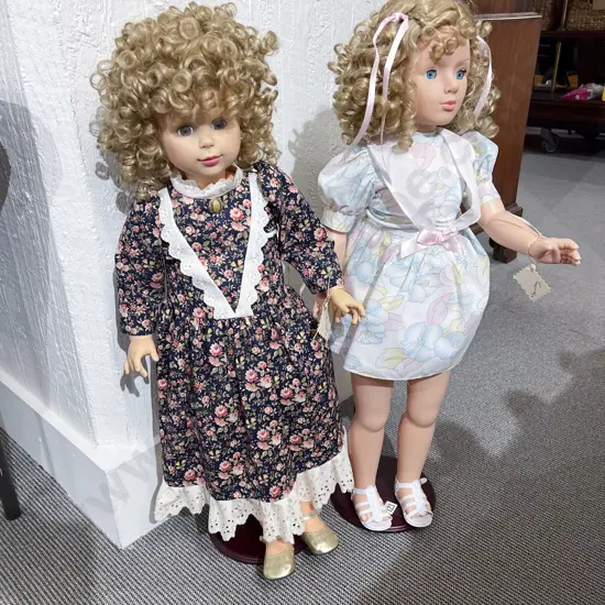 Two Large Vinyl Play Dolls