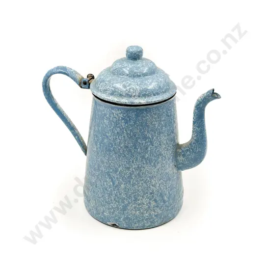 Large Vintage Enamel Coffee Pot