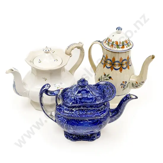 Three Vintage Teapots (Faults)
