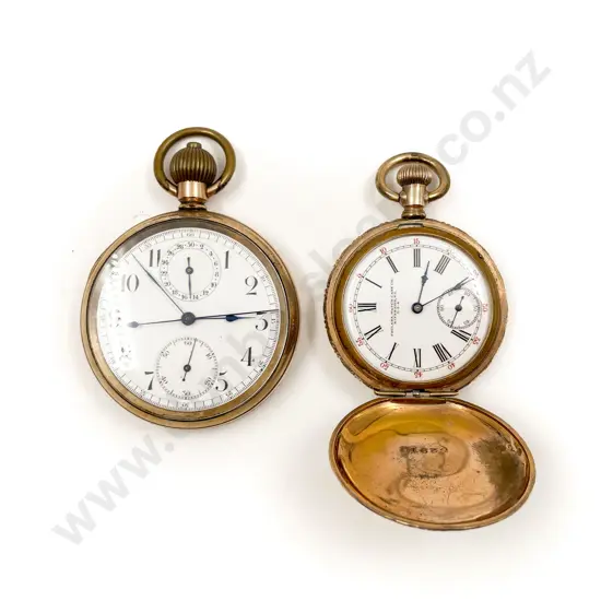 Gold Plate Cased Chronograph Pocket and other