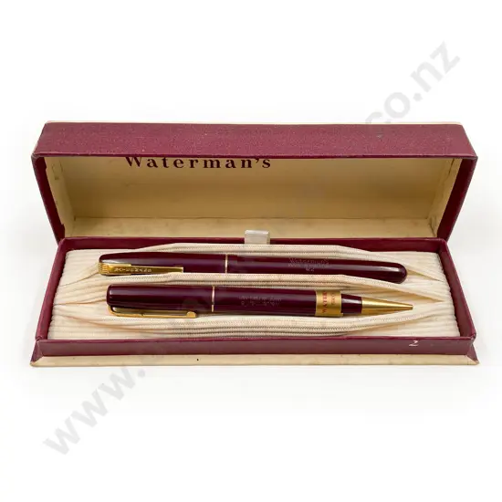 Vintage Boxed Waterman Fountain Pen and Pencil