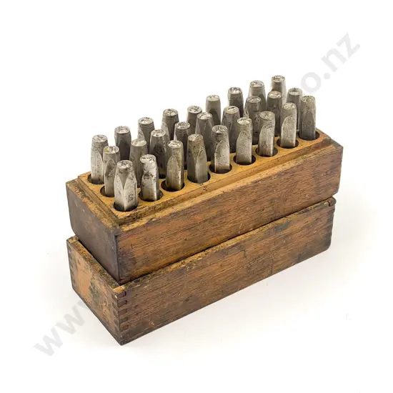 Vintage Boxed Set of Alphabet Letter Punches