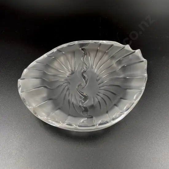 Lalique Frosted Glass Nancy Cendrier Pattern Bowl