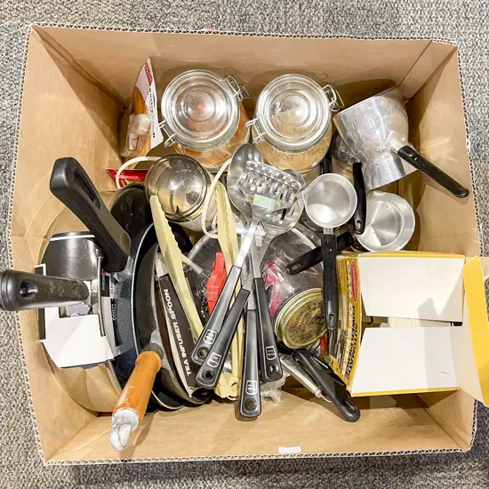 Box of Assorted Kitchenware