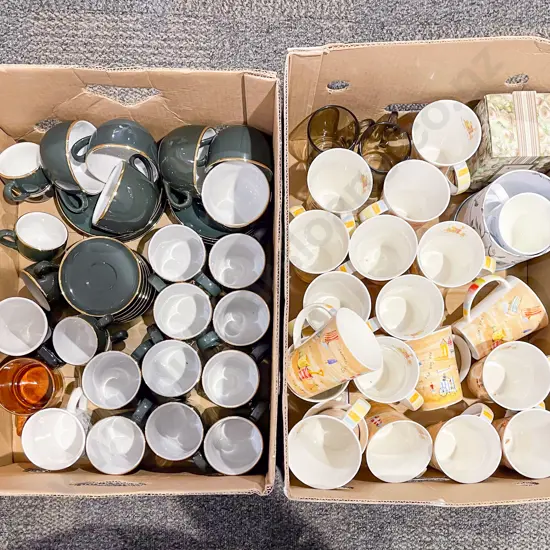 Two Boxes of Assorted Kitchen Mugs etc