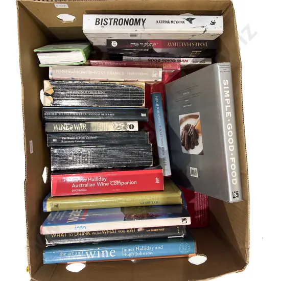 Box of Assorted Wine & Food Related Reference Volumes
