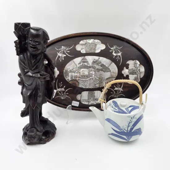 MOP Inlaid Wall Hanging & Two Others