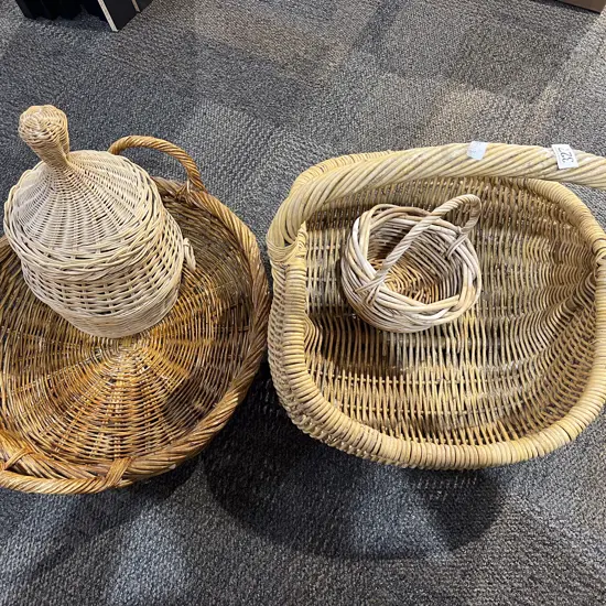 Two Wicker Baskets & Two Others