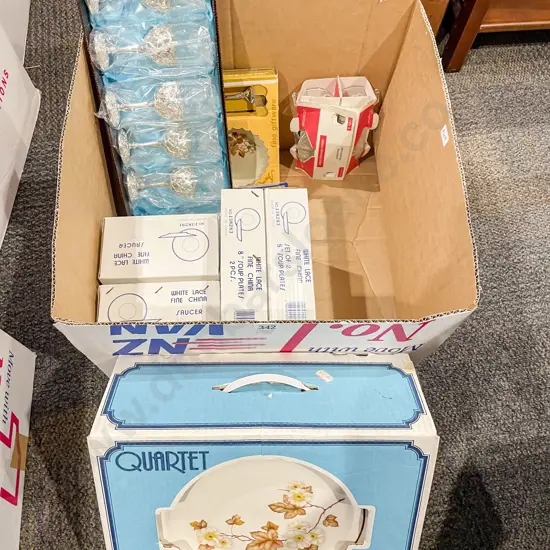 Quantity of Assorted Boxed China & Glassware