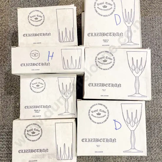 Quantity of Assorted Royal Tudor Boxed Crystal Glassware
