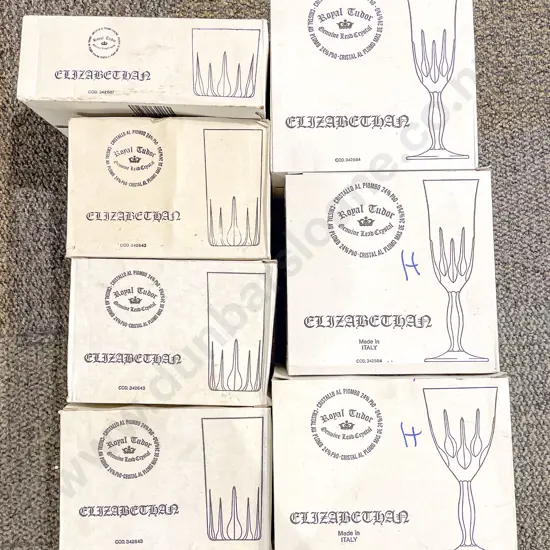 Quantity of Assorted Royal Tudor Boxed Crystal Glassware