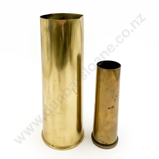 Two Brass Artillery Shells