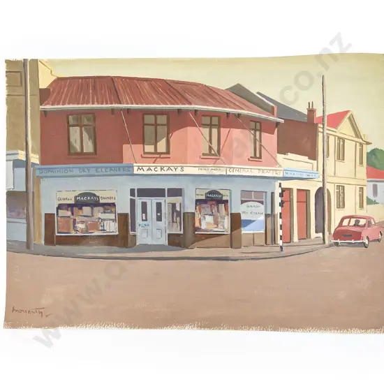 Moriarty - "MacKay's General Drapers" - Oil on Paper (Unframed)