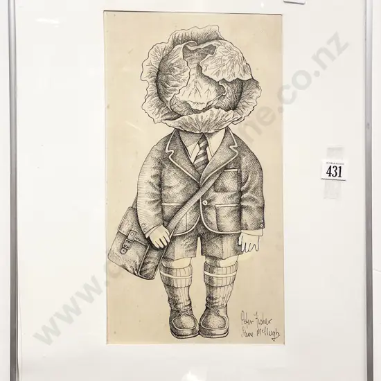 Abstract Caricature Etching