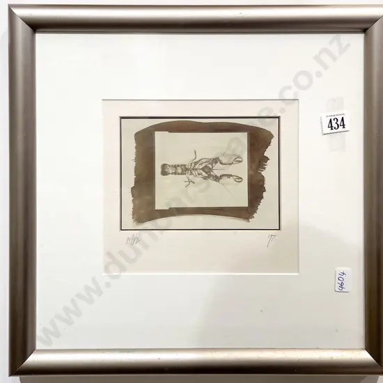 Signed M.D.L. - Mixed Media Lobster Study