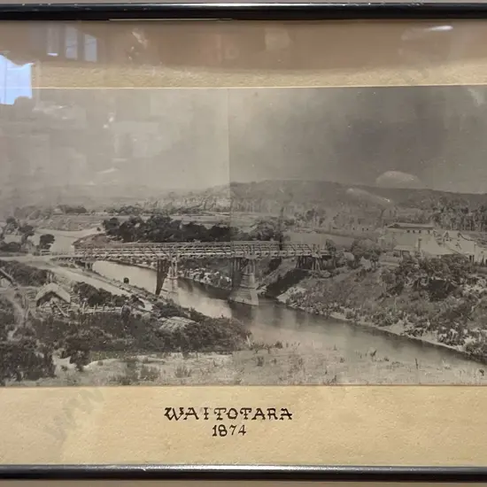 Framed Panoramic Photograph - Waitotara 1874