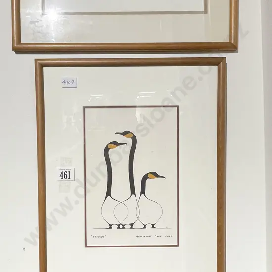 Two Works by Benjamin Chee Chee together with Ltd Ed Print