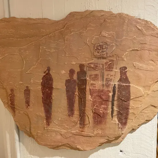 Replica American Indian Petroglyph  (Painted Fibreglass)