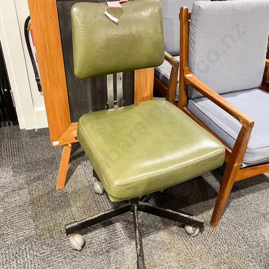Mid Century Vinyl Covered Office Chair