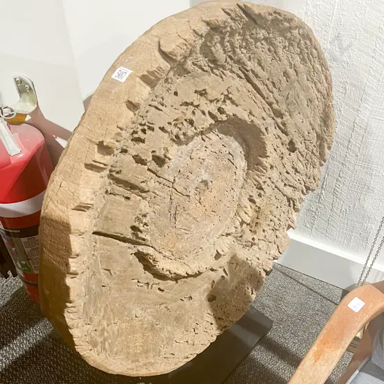 Circular Rustic Sculptural Form on Stand