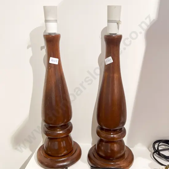 Pair of Mahogany Table Lamps