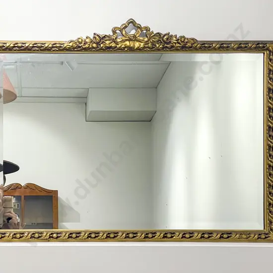 Decorative Gilt Framed Bevel Edged Wall Mirror