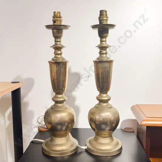 Pair of Brass Table Lamps
