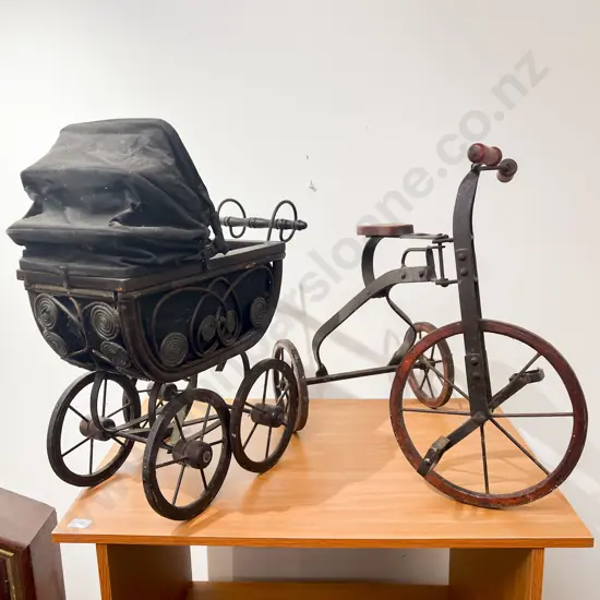 Vintage Dolls Trike & Pram