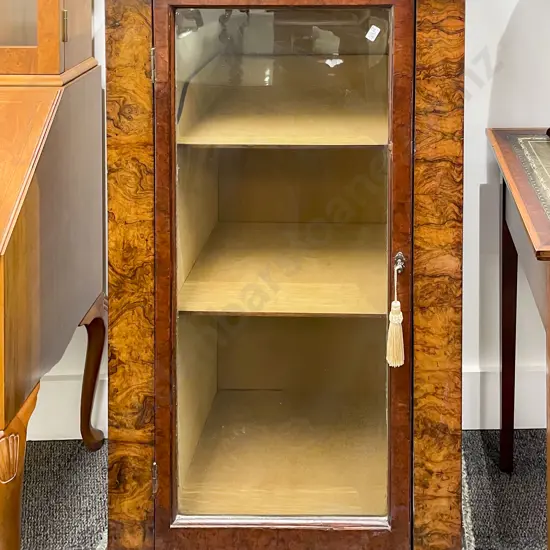 Attractive French Burr Walnut & Ormolu Music Cabinet