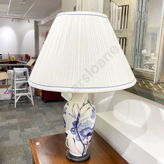Blue & White Vase Form Table Lamp