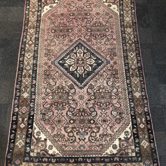 Persian Floor Rug with Centralized Floral Medallion