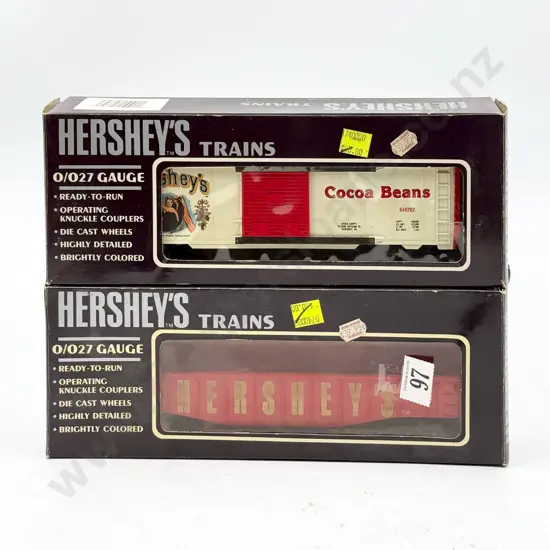 K-Line Electric Trains O Gauge Boxed Hershey's Box Car and Gondola