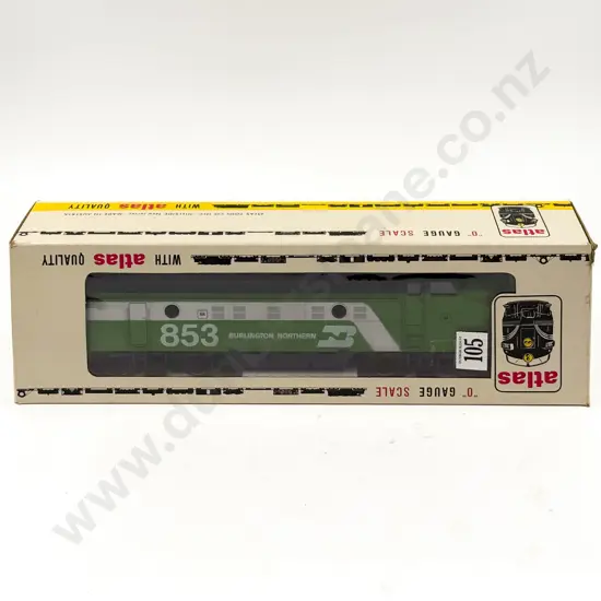 Atlas O Gauge Boxed F-9 Diesel Locomotive Burlington Northern 853