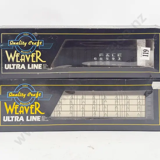 Weaver O Gauge Boxed Bulkhead Flat with Load and 3-Bay Coal Car