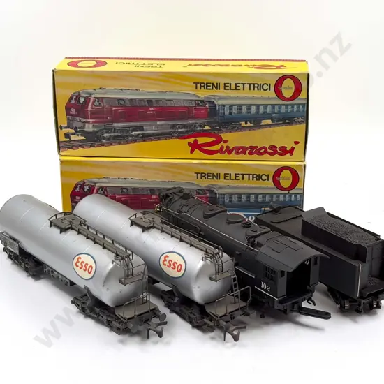 Rivarossi For AHM O Scale 0-8-0 102 Steam Locomotive and Indiana Harbor Belt Tender with Four Rolling Stock