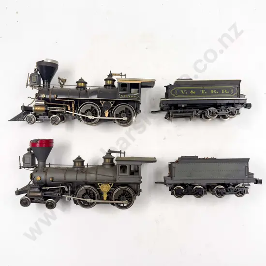 Rivarossi O Scale Two 4-4-0 Old Time Steam Locomotives and Tenders Kit Constructed