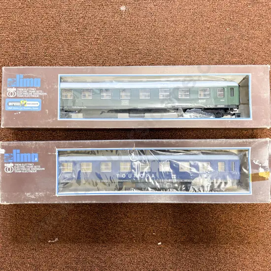 Lima O Scale Boxed DB 1st Class Express Coach and Touropa Coach