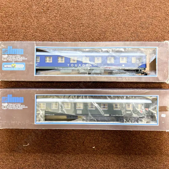Lima O Scale Boxed DB 1st Class Express Coach and Touropa Coach