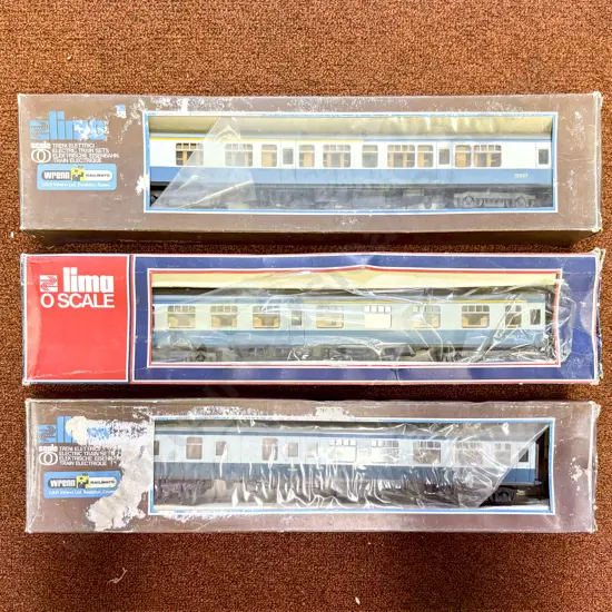 Lima O Scale Boxed BR Express 1st Class Coach x2 and Corridor Brake Guard Coach