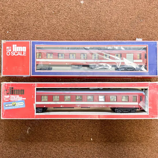 Lima O Scale Boxed SNCF 1st Class Express Coach and Mixed Baggage